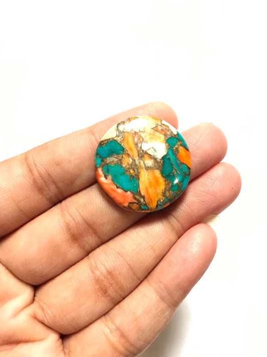 Oster Turquoise Cabochon 1 Piece Size 26 MM Approx