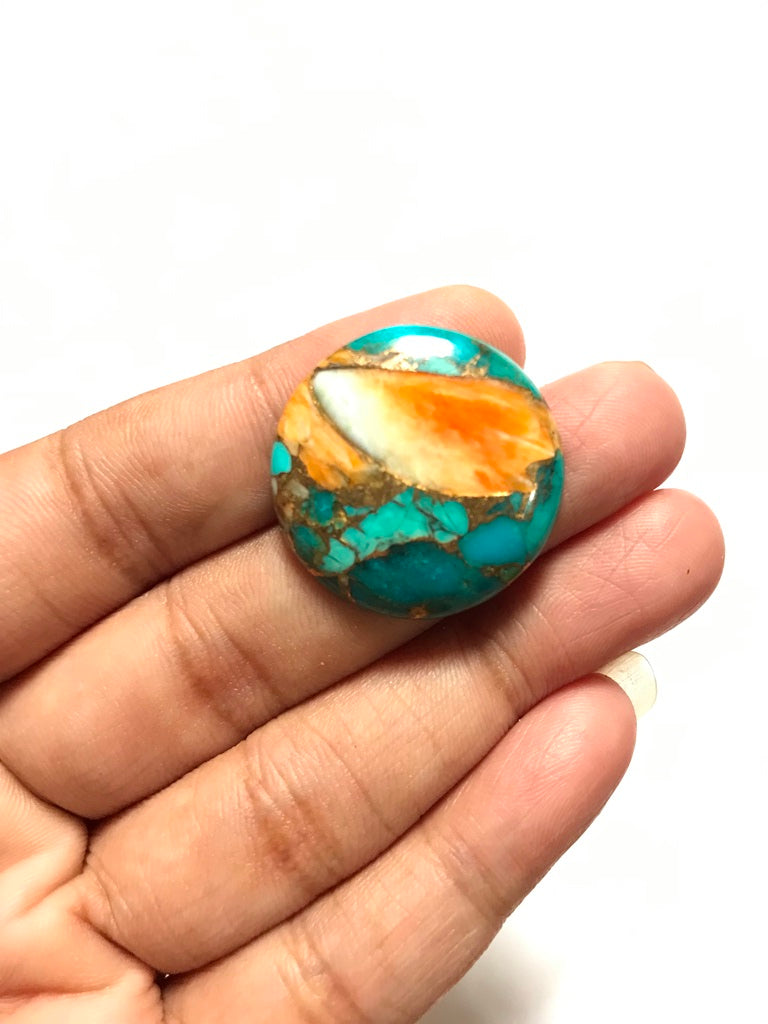 Oster Turquoise Cabochon 1 Piece Size 25 MM Approx