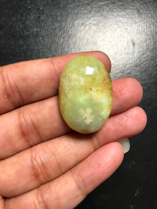 Lemon Prehnite Cabochon 1 Piece Size 30 MM Approx