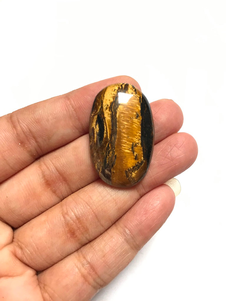 Tiger Eye Cabochon 1 Piece Size 33 MM Approx