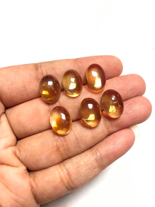 Citrine Cabochon 6 Piece Size 14-13 MM Approx