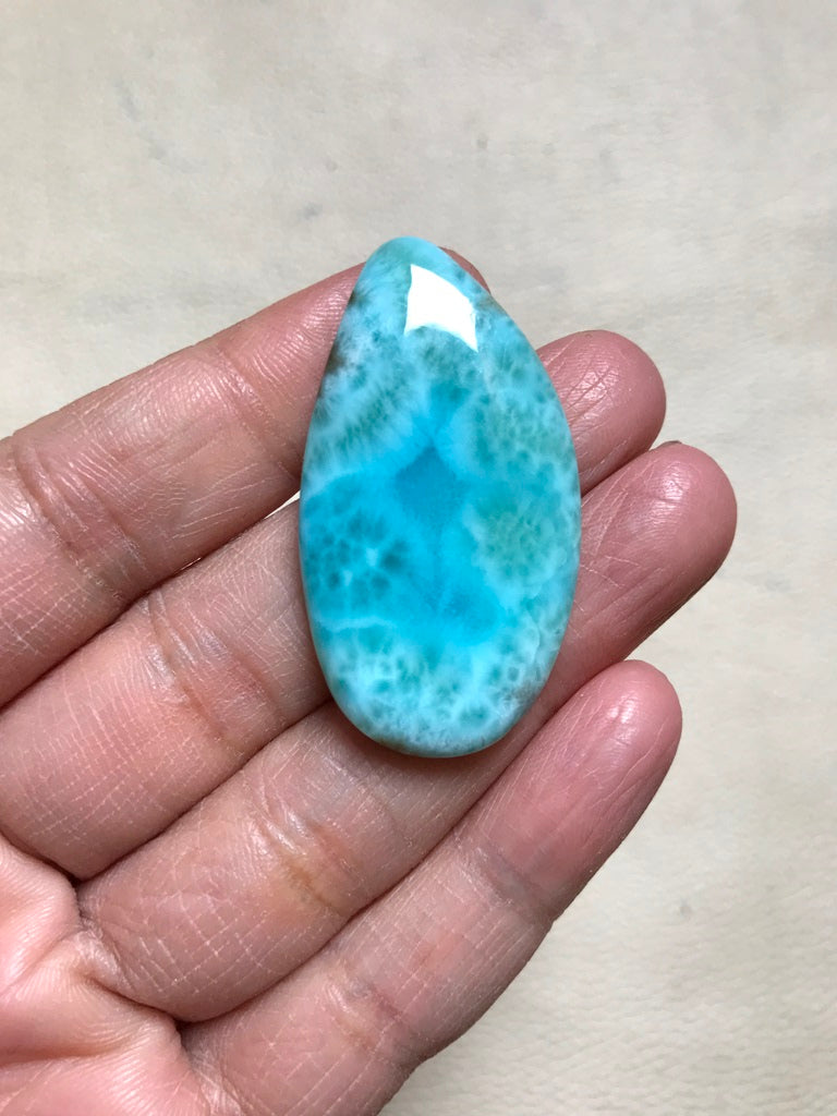 Larimar Cabochon 1 Piece Size 41 MM Approx