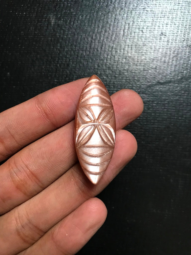 Sunstone Carved Cabochon 1 Piece Size 41 MM Approx