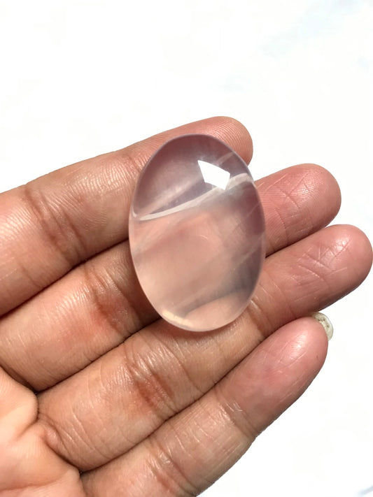 Rose Quartz Cabochon 1 Piece Size 35 MM Approx