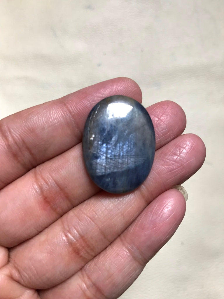 Blue Sapphire Cabochon 1 Piece Size 29 MM Approx