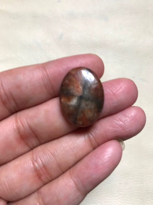 Chiastolite Cabochon 1 Piece Size 23 MM Approx