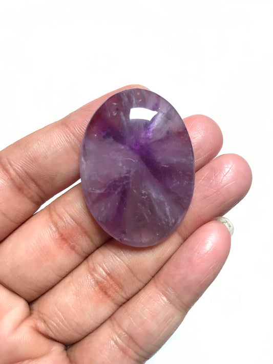 Amethyst Cabochon 1 Piece Size 39 MM Approx