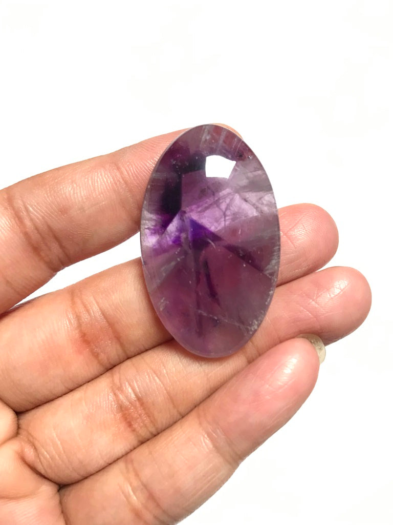 Amethyst Cabochon 1 Piece Size 41 MM Approx