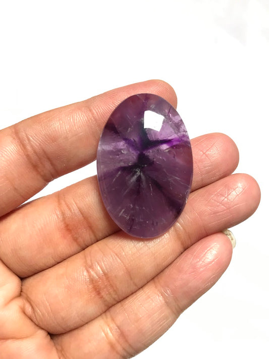 Amethyst Cabochon 1 Piece Size 37 MM Approx