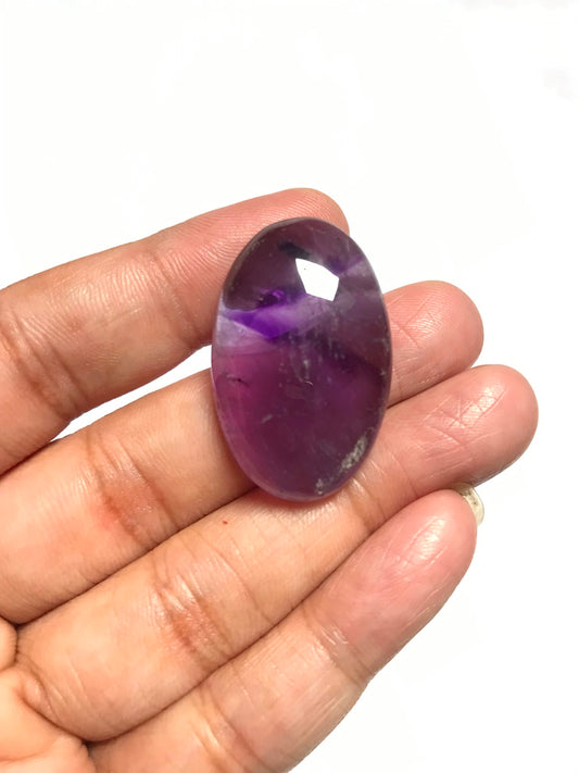 Amethyst Cabochon 1 Piece Size 33 MM Approx