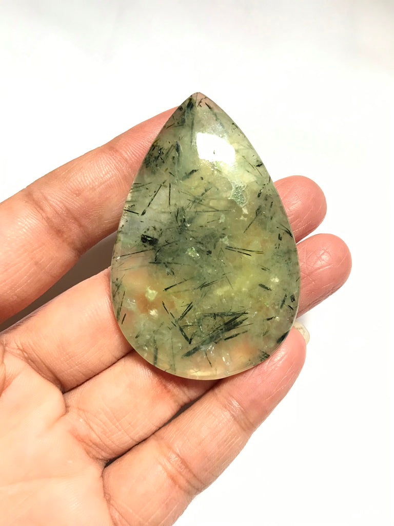 Prehnite Cabochon 1 Piece Size 60 MM Approx