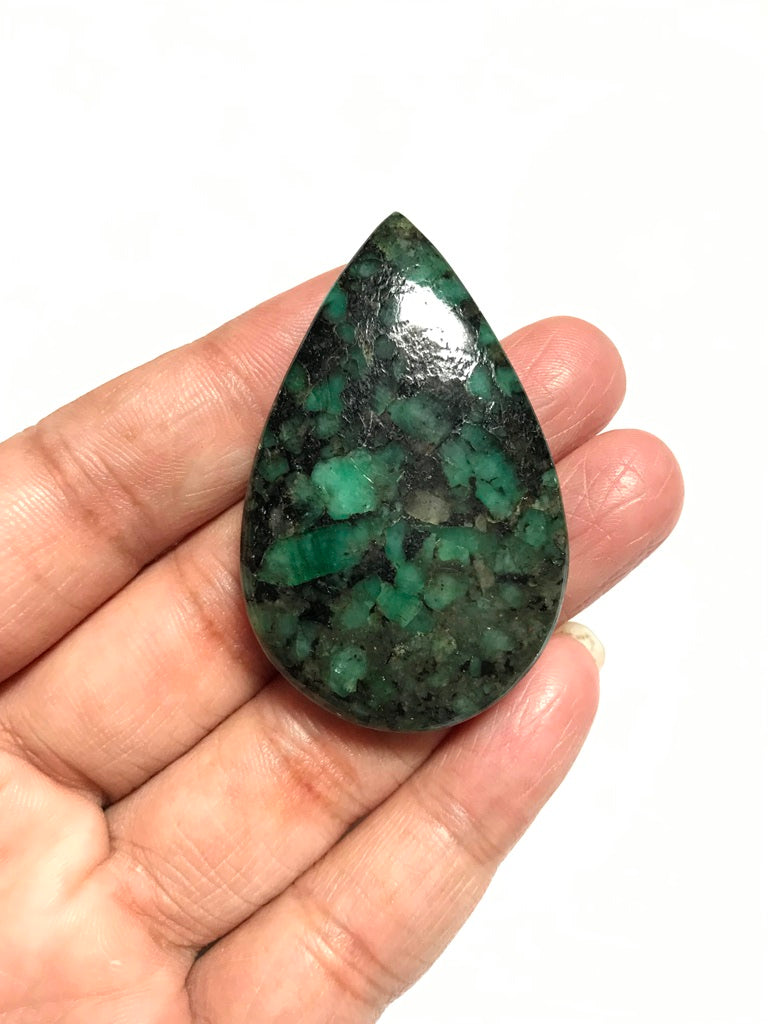 Emerald Cabochon 1 Piece Size 51 MM Approx