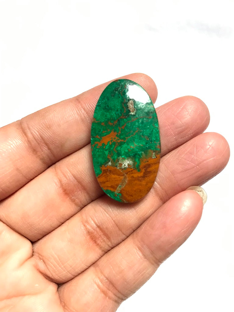 Chrysocolla Cabochon 1 Piece Size 36 MM Approx