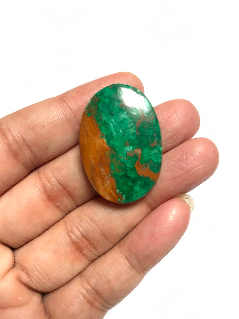 Chrysocolla Cabochon 1 Piece Size 33 MM Approx