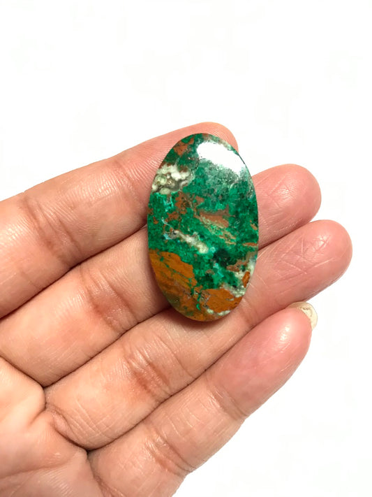 Chrysocolla Cabochon 1 Piece Size 35 MM Approx