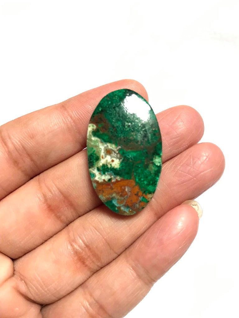 Chrysocolla Cabochon 1 Piece Size 34 MM Approx