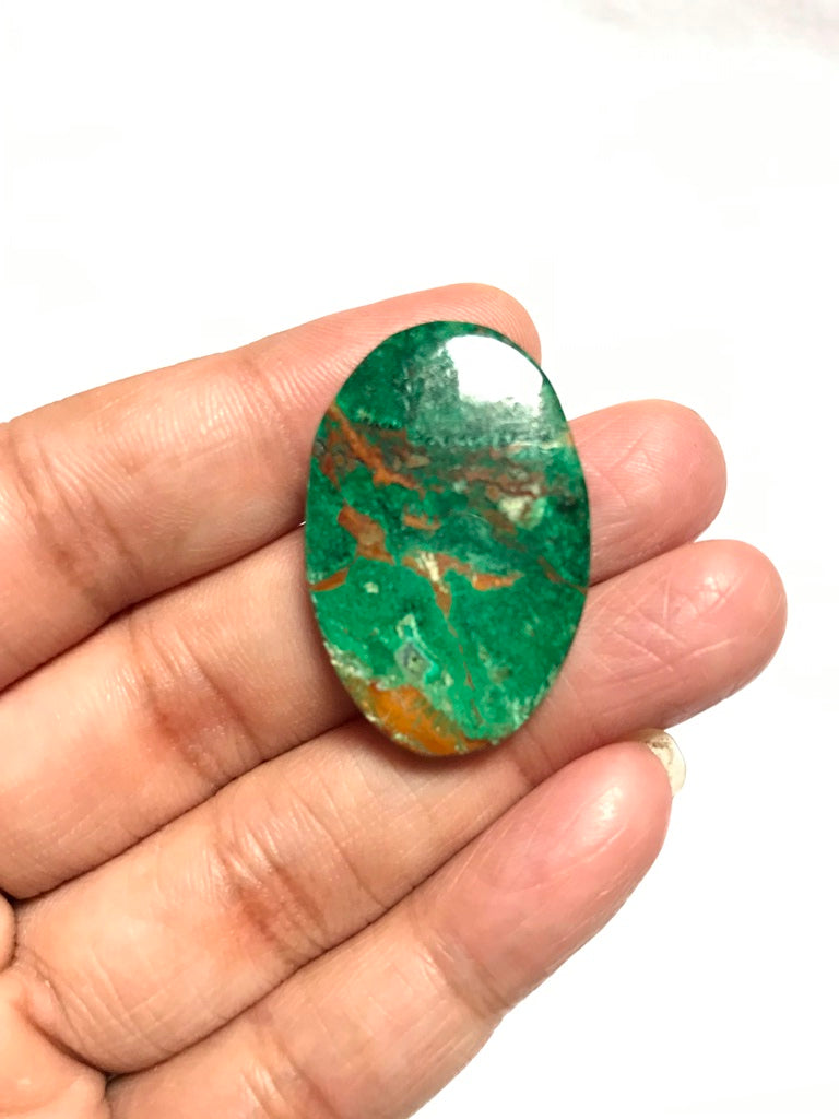 Chrysocolla Cabochon 1 Piece Size 33 MM Approx