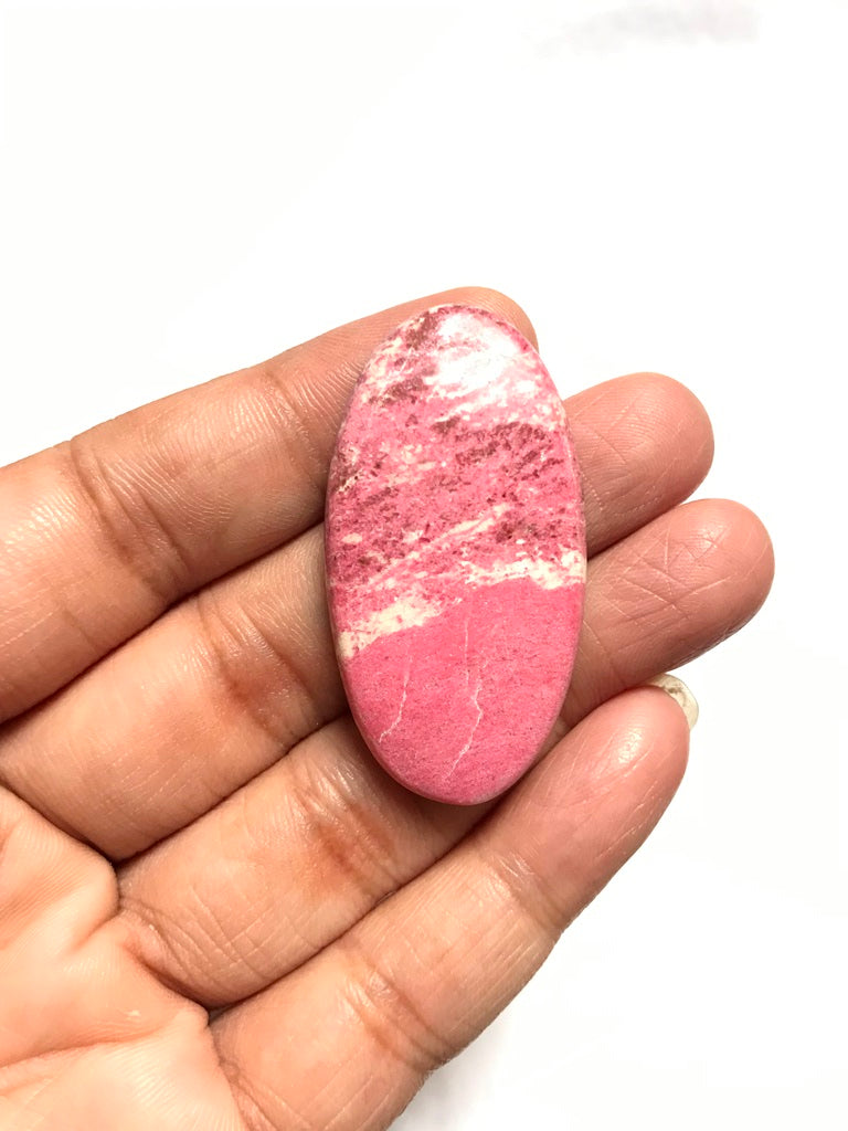 Thulite Cabochon 1 Piece Size 44 MM Approx