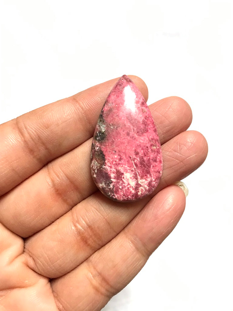 Thulite Cabochon 1 Piece Size 40 MM Approx