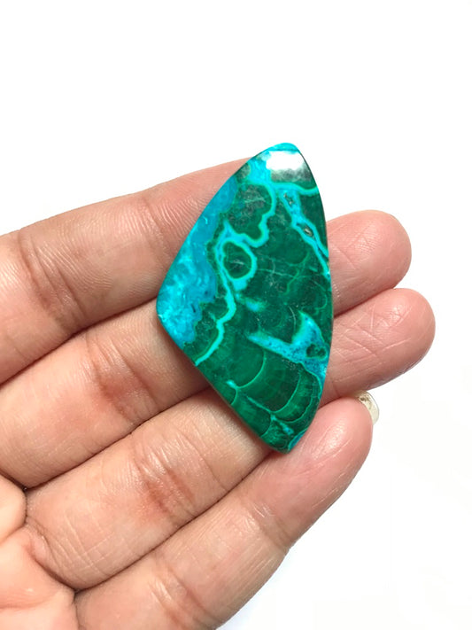 Malachite With Chrysocolla  Cabochon 1 Piece Size 44 MM Approx