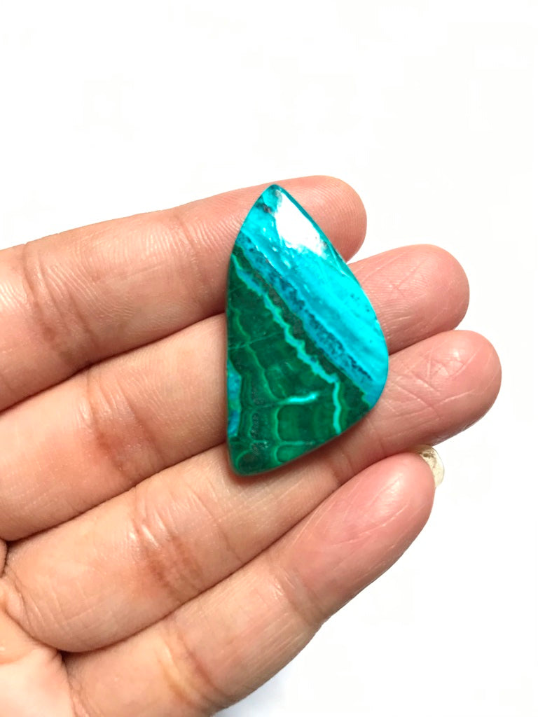 Malachite With Chrysocolla Cabochon 1 Piece Size 35 MM Approx