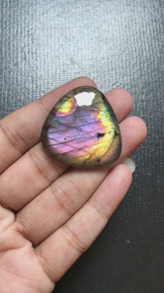 Labradorite Cabochon 1 Piece Size 36 MM Approx