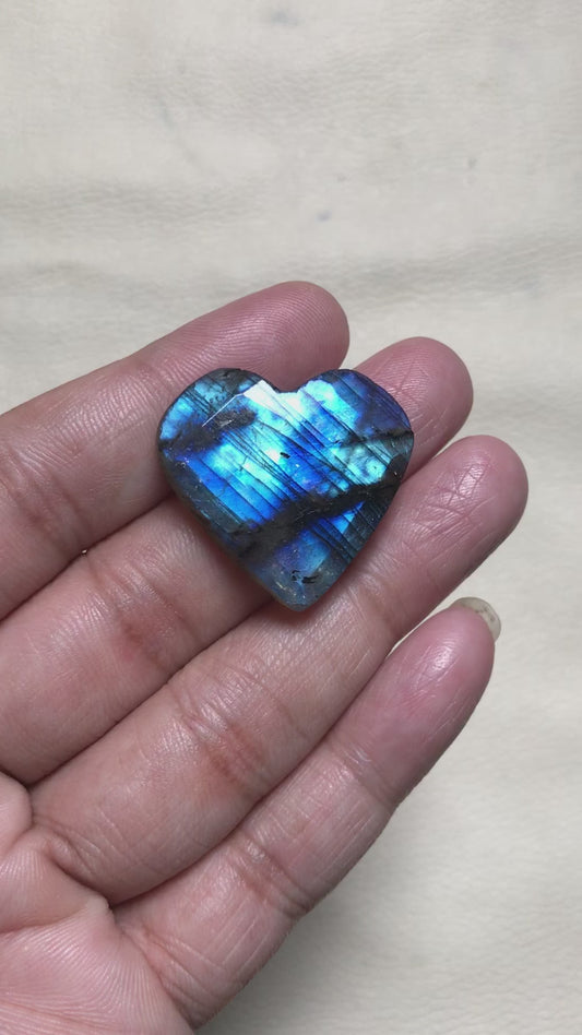 Labradorite Faceted Cabochon 1 Piece Size 29 MM Approx